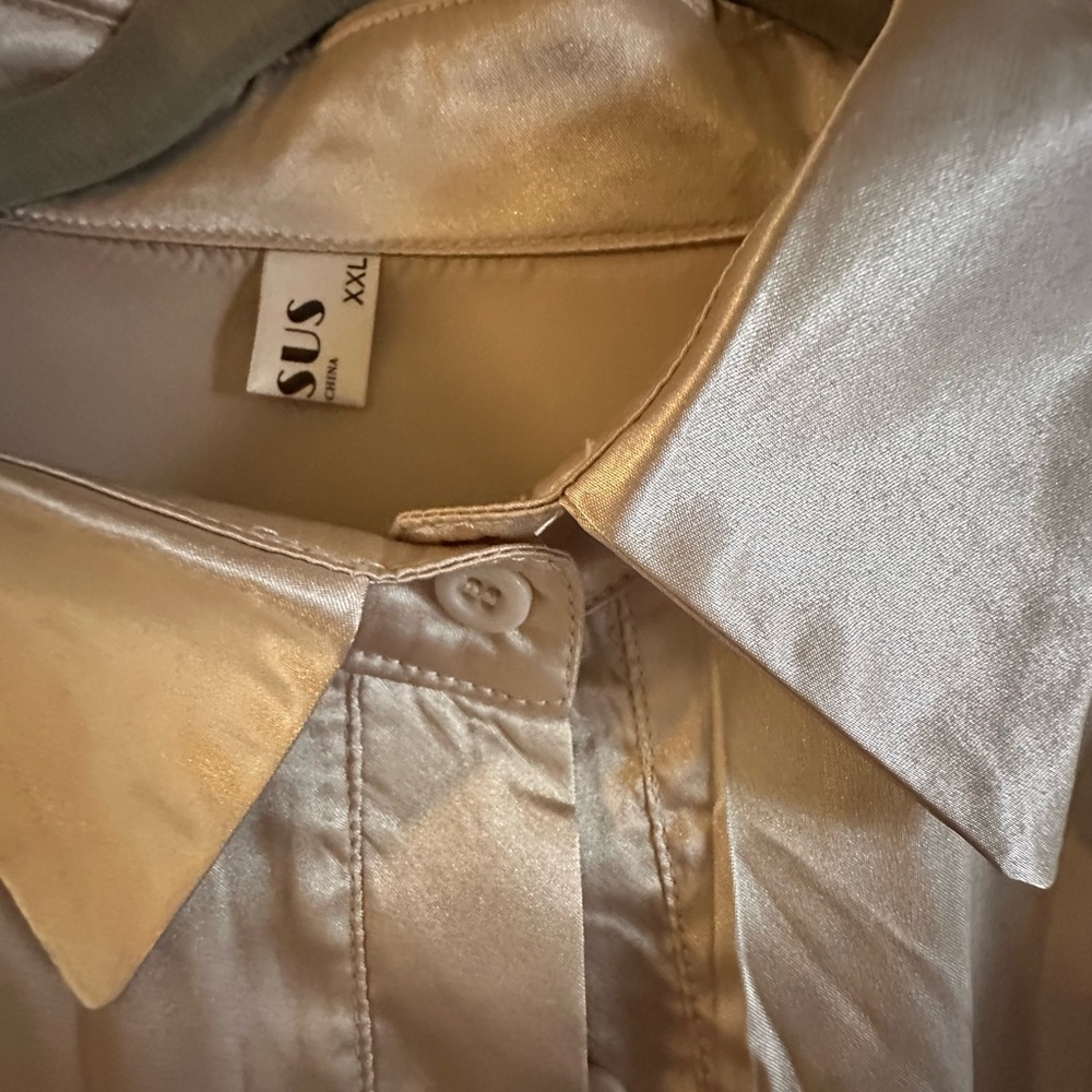 Satin Button Down - Picture 3 of 7